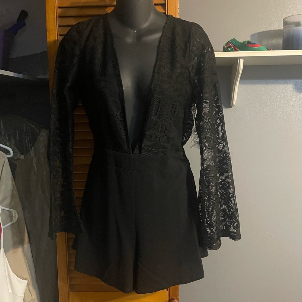Charlotte Russe Elegant Black Romper